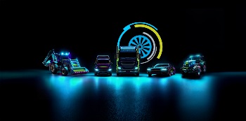 Hartridge brand image with various vehicles over dark background