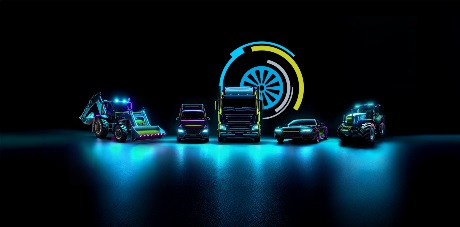 Hartridge brand image with various vehicles over dark background