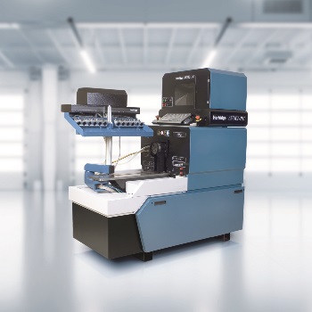 avm2-pc diesel fuel injector test bench in blue in white room
