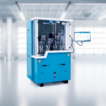 Hartridge blue common rail injector test bench in white room