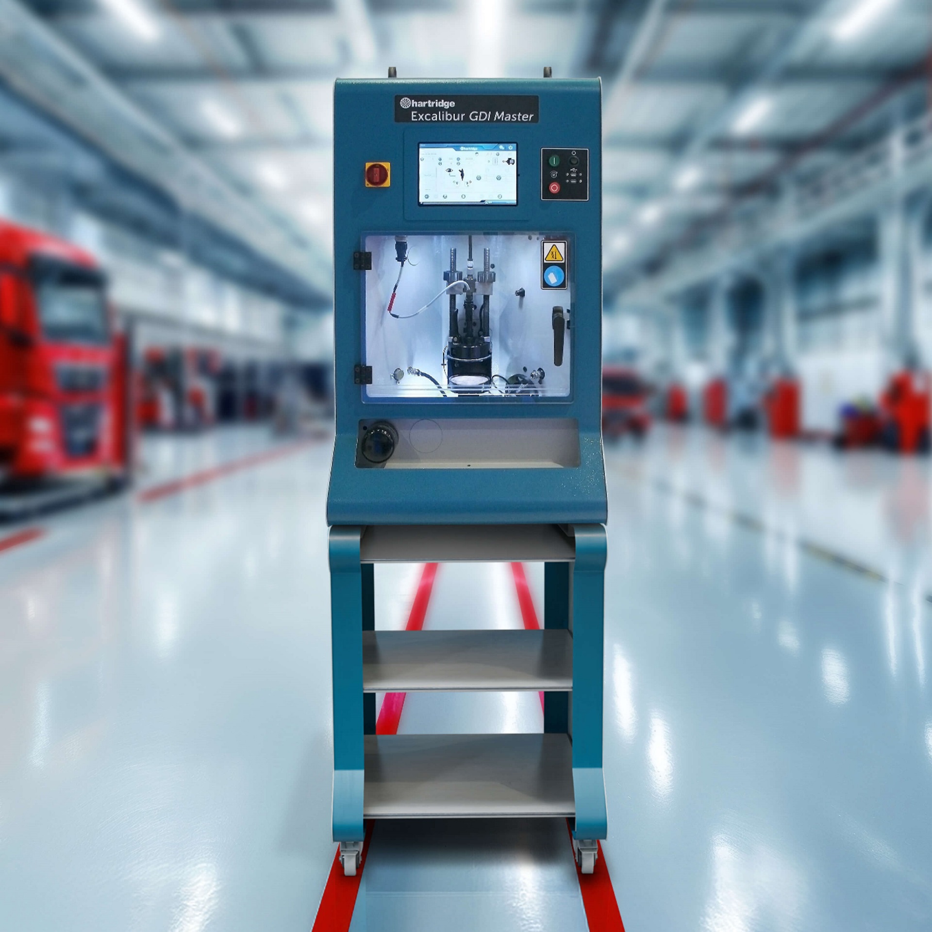 Excalibur test bench in warehouse
